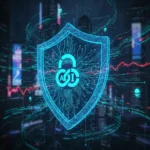 Implementing AI for Cybersecurity: Proactive Threat Detection Guide AI-powered cybersecurity shield protecting digital assets