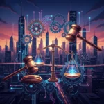 Navigating AI Ethics: Key Regulatory Shifts Expected Mid-Year Illustration of AI technology and legal symbols representing AI ethics regulation.
