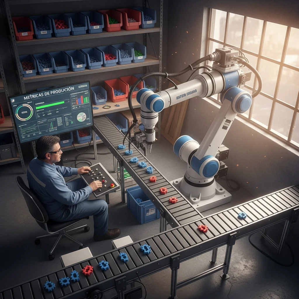 AI-powered robotic arm assisting in manufacturing for increased operational efficiency