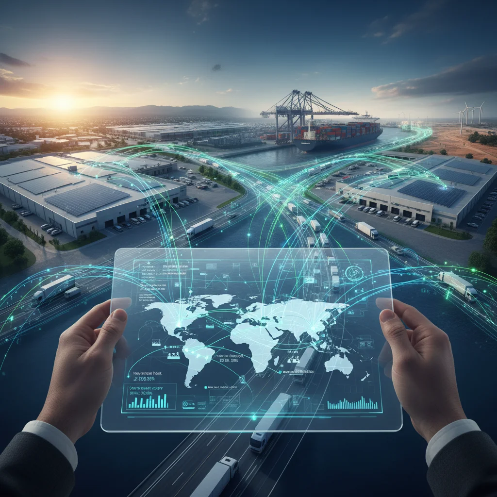 Global supply chain optimized through AI predictive analytics