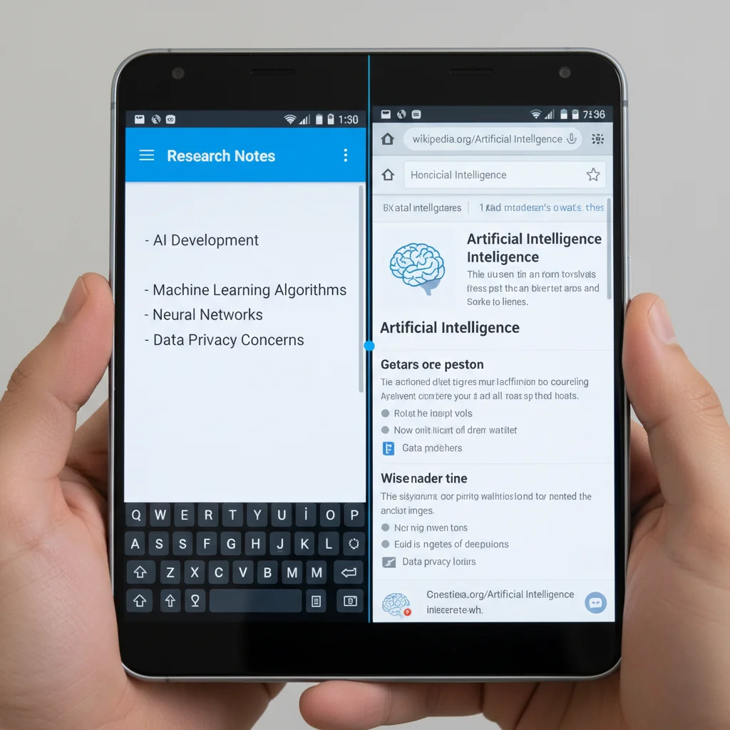 Android split screen multitasking for enhanced productivity