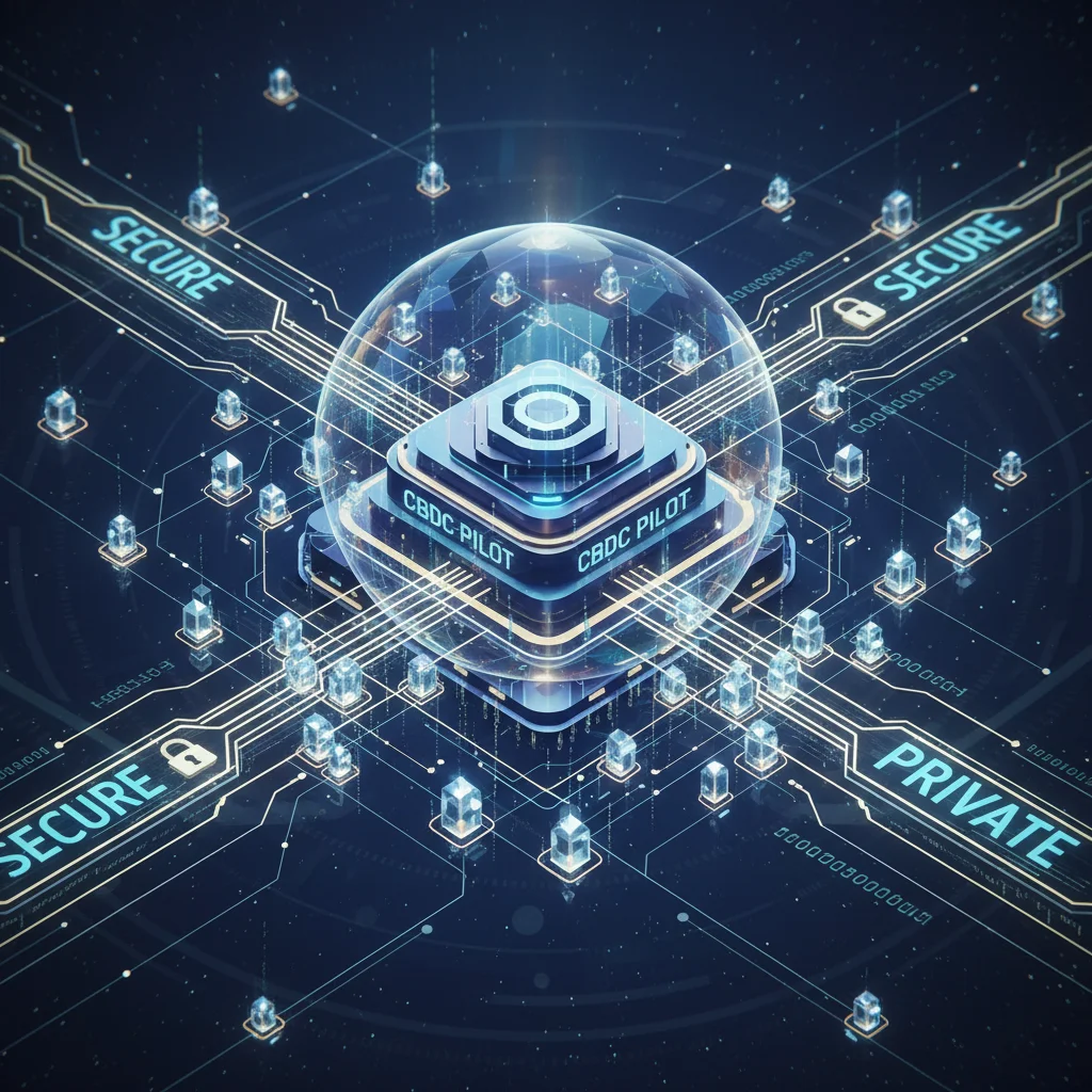 Secure digital vault representing CBDC security and privacy