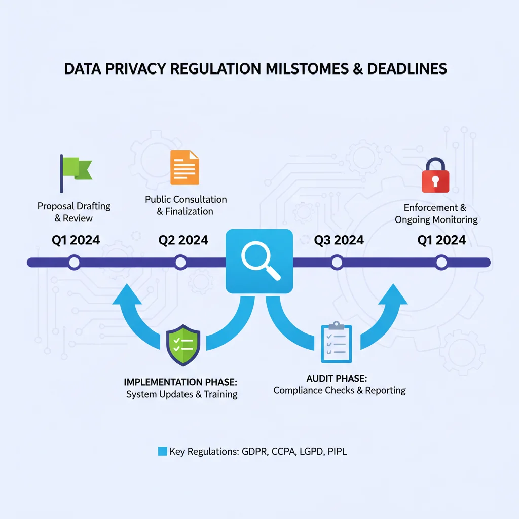 Data privacy regulation implementation timeline Q3
