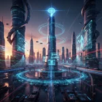 Emerging Technologies: 5 Innovations Disrupting Industries Futuristic city with digital overlays representing emerging tech innovations