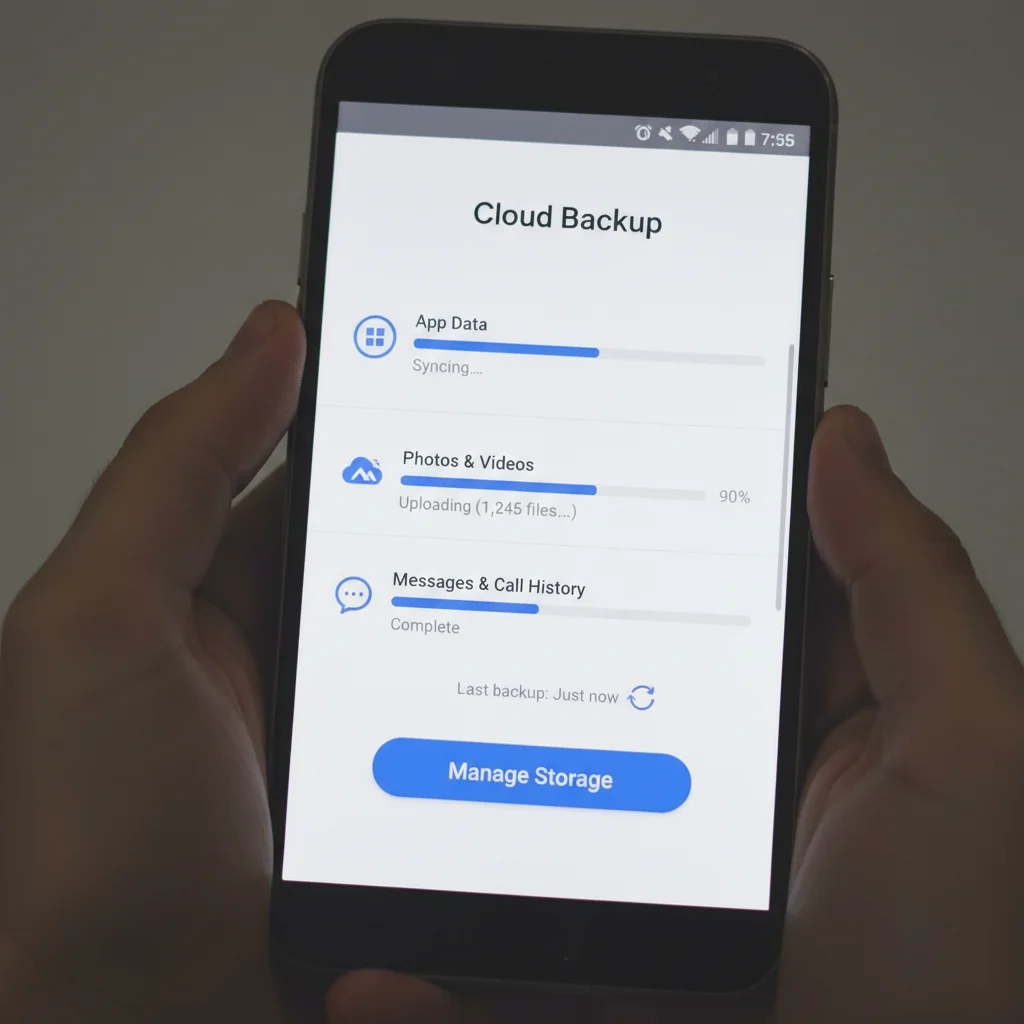 Google Drive backup screen on Android phone