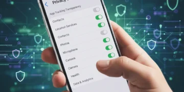 iPhone screen showing iOS 18 privacy settings menu