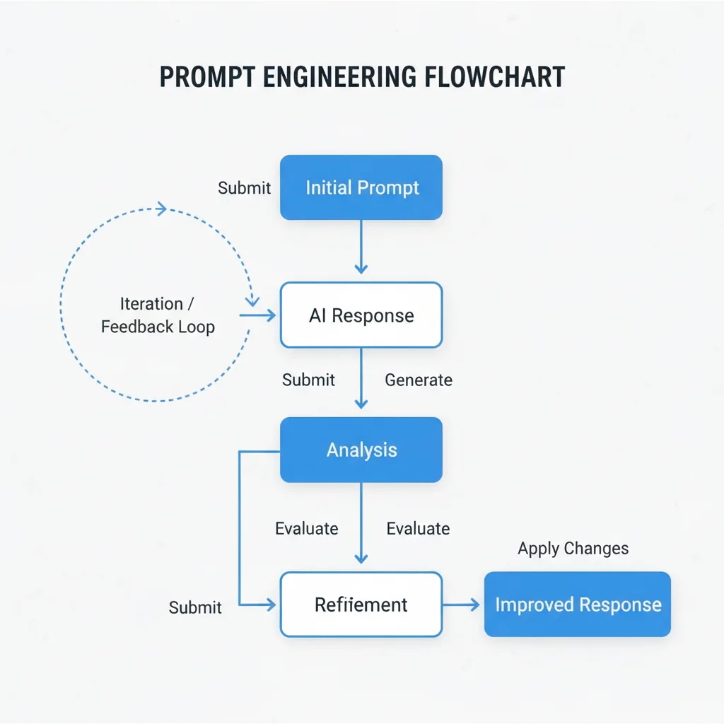 Iterative prompt engineering refinement cycle