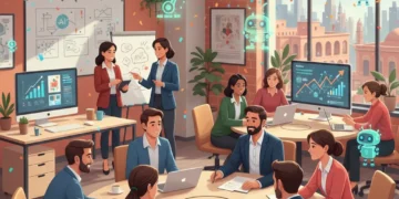 Mexican SME employees leveraging AI automation strategies for business growth and efficiency