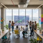 Mexico's Tech Boom: 15% Growth Driven by Nearshoring Modern Mexican tech office with diverse team collaborating