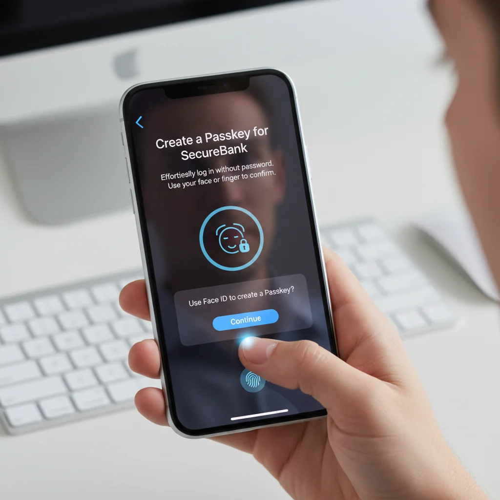 Setting up Passkeys for secure login on iOS 18