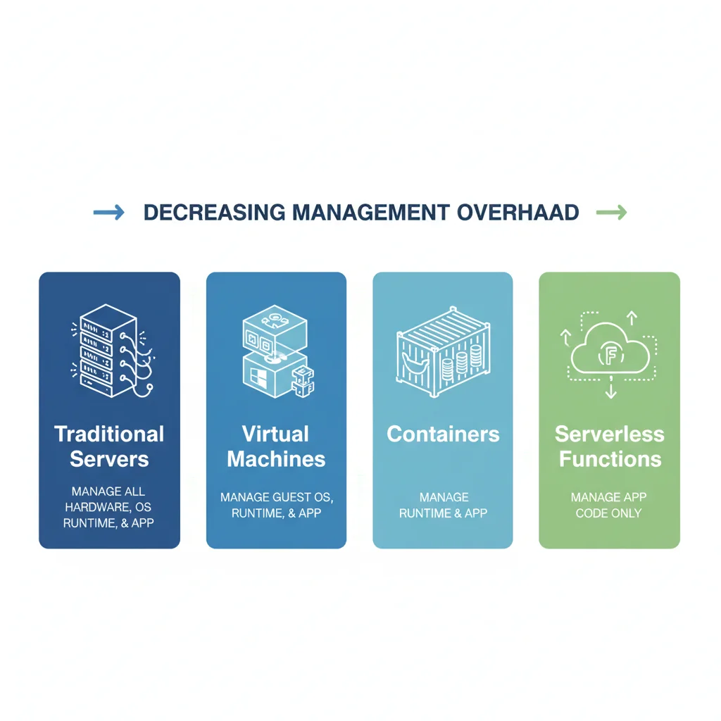 Infographic comparing serverless to traditional cloud infrastructures