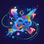 Tech Acquisitions Reshaping Markets: 3 Recent Deals Digital illustration of tech company logos merging, symbolizing market consolidation through acquisitions.